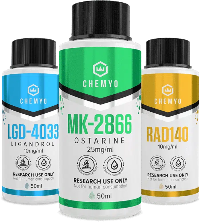 Chemyo research SARMs solution bottles